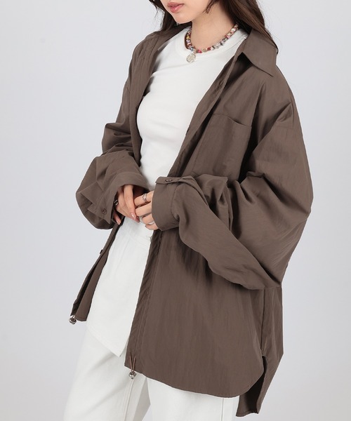 セール】drawstring oversize shirt（シャツ/ブラウス）｜SUWDEE