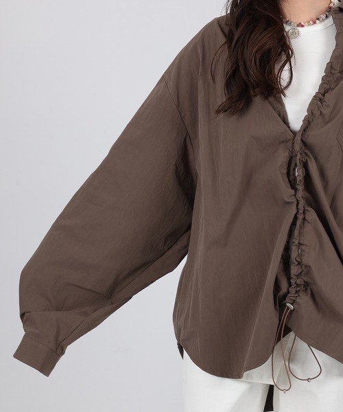 セール】drawstring oversize shirt（シャツ/ブラウス）｜SUWDEE