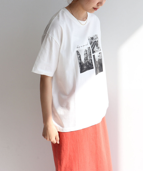 anyfee（エニフィー）の「【anyfee/プラスサイズ】ロゴプリント半袖Tシャツ《選べるデザイン》（Tシャツ/カットソー・レディース・ホワイト系その他/チャコール/ブラック/オフホワイト・LL/3L/4L/5L）」の11枚目の写真