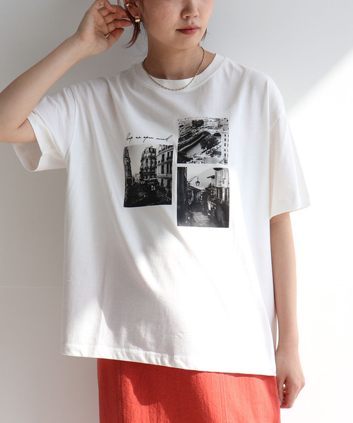 anyfee（エニフィー）の「【anyfee/プラスサイズ】ロゴプリント半袖Tシャツ《選べるデザイン》（Tシャツ/カットソー・レディース・ホワイト系その他/チャコール/ブラック/オフホワイト・LL/3L/4L/5L）」の12枚目の写真