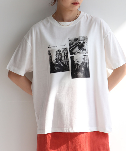 anyfee（エニフィー）の「【anyfee/プラスサイズ】ロゴプリント半袖Tシャツ《選べるデザイン》（Tシャツ/カットソー・レディース・ホワイト系その他/チャコール/ブラック/オフホワイト・LL/3L/4L/5L）」の14枚目の写真