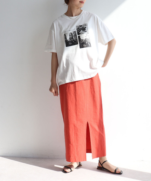 anyfee（エニフィー）の「【anyfee/プラスサイズ】ロゴプリント半袖Tシャツ《選べるデザイン》（Tシャツ/カットソー・レディース・ホワイト系その他/チャコール/ブラック/オフホワイト・LL/3L/4L/5L）」の18枚目の写真