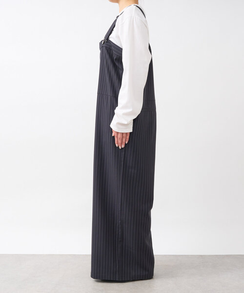 un dix cors（アンディコール）の「《大人コーデに◎》ストライプオーバーサロペット（サロペット/オーバーオール・レディース・グレー/ブラック・FREE/S）」の20枚目の写真