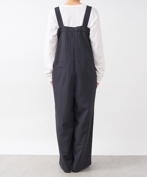 un dix cors（アンディコール）の「《大人コーデに◎》ストライプオーバーサロペット（サロペット/オーバーオール・レディース・グレー/ブラック・FREE/S）」の19枚目の写真