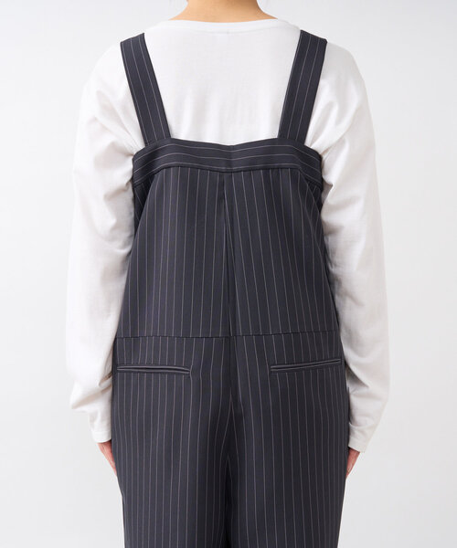 un dix cors（アンディコール）の「《大人コーデに◎》ストライプオーバーサロペット（サロペット/オーバーオール・レディース・グレー/ブラック・FREE/S）」の17枚目の写真
