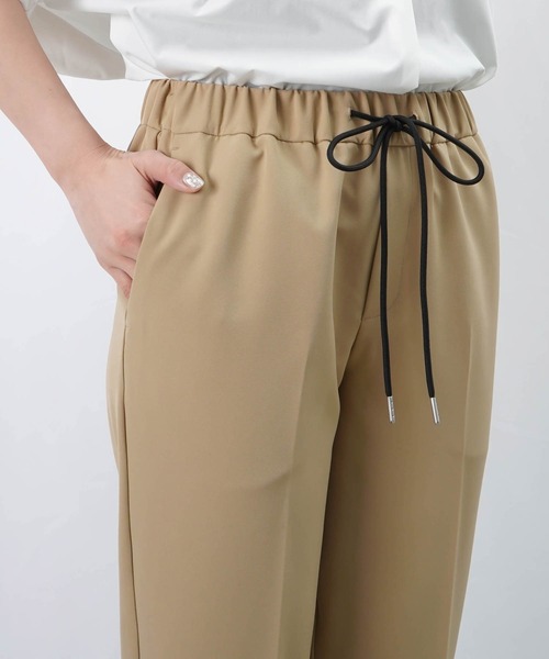 セール】LC/LLL ストレッチスリットパンツ/ドロストストレッチパンツ