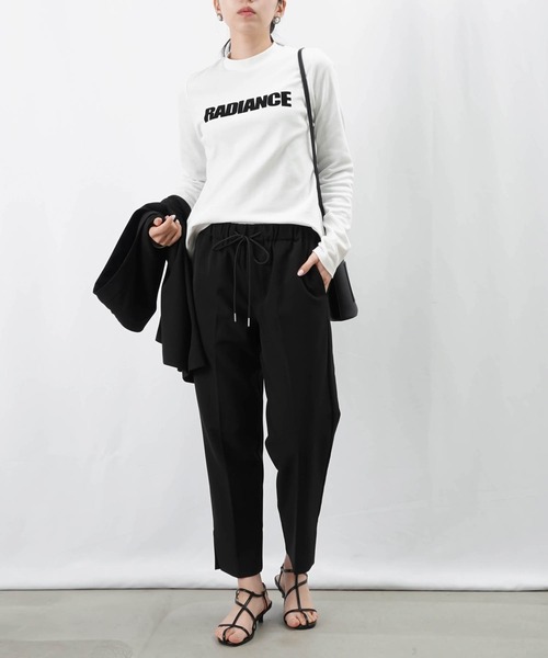 LC/LLL ストレッチスリットパンツ/ドロストストレッチパンツ