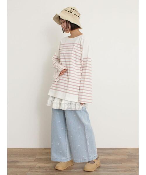 Samansa Mos2（サマンサ モスモス）の「モチーフニットハット（ハット・レディース・ブラック/キナリ・F）」の7枚目の写真