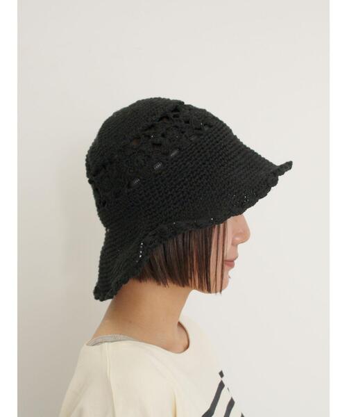 Samansa Mos2（サマンサ モスモス）の「モチーフニットハット（ハット・レディース・ブラック/キナリ・F）」の22枚目の写真