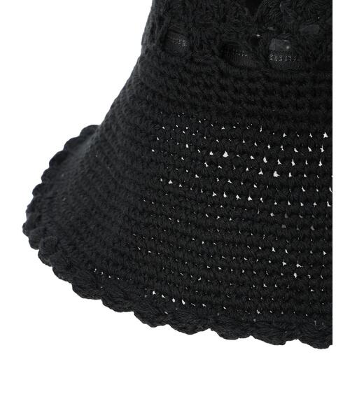 Samansa Mos2（サマンサ モスモス）の「モチーフニットハット（ハット・レディース・ブラック/キナリ・F）」の12枚目の写真