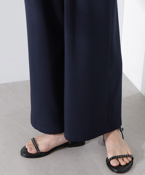 NANO universe（ナノユニバース）の「フリルスリーブオールインワン（サロペット/オーバーオール・レディース・ライトベージュ/ブラウン/ダークネイビー・FREE）」の15枚目の写真