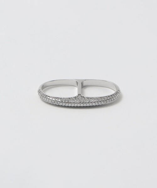 UNITED ARROWS(ユナイテッドアローズ)の「パヴェ ダブルフィンガー リング(リング・レディース・シルバー・FREE)」の1枚目の写真