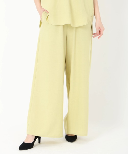 STRAWBERRY-FIELDS（ストロベリーフィールズ）の「ウエストギャザーパンツ（その他パンツ・レディース・黄緑系/ネイビー/ブラック/ライトグレー/ブラウン/ライトグリーン・1/2）」の7枚目の写真