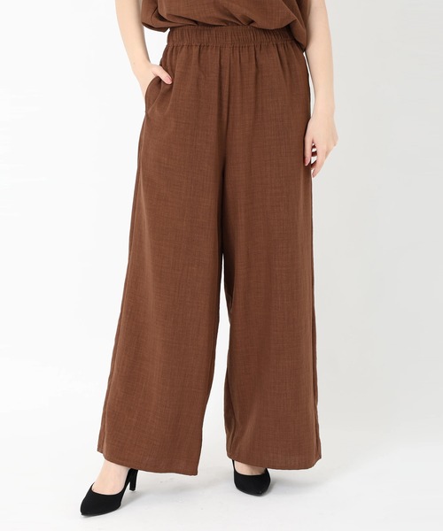 STRAWBERRY-FIELDS（ストロベリーフィールズ）の「ウエストギャザーパンツ（その他パンツ・レディース・黄緑系/ネイビー/ブラック/ライトグレー/ブラウン/ライトグリーン・1/2）」の16枚目の写真