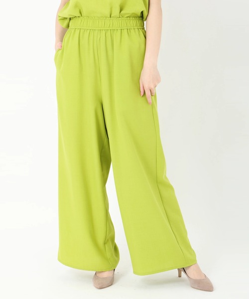 STRAWBERRY-FIELDS（ストロベリーフィールズ）の「ウエストギャザーパンツ（その他パンツ・レディース・黄緑系/ネイビー/ブラック/ライトグレー/ブラウン/ライトグリーン・1/2）」の17枚目の写真