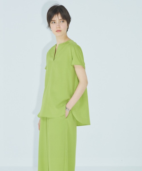 STRAWBERRY-FIELDS（ストロベリーフィールズ）の「ウエストギャザーパンツ（その他パンツ・レディース・黄緑系/ネイビー/ブラック/ライトグレー/ブラウン/ライトグリーン・1/2）」の15枚目の写真