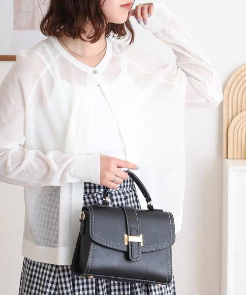 ブローディア BRODIAEA 透け感シアーワンボタンカーディガン長袖 （チェリーレッド） セール】BRODIAEA 透け感シアーワンボタンカーディガン長袖