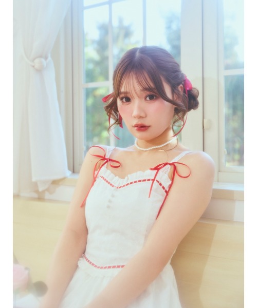 Me roir(ミーロワール)の「レースドーリーキャミワンピース(ワンピース・レディース・グレー/ピンク/ホワイト・M)」の10枚目の写真