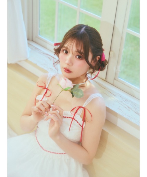 Me roir(ミーロワール)の「レースドーリーキャミワンピース(ワンピース・レディース・グレー/ピンク/ホワイト・M)」の11枚目の写真