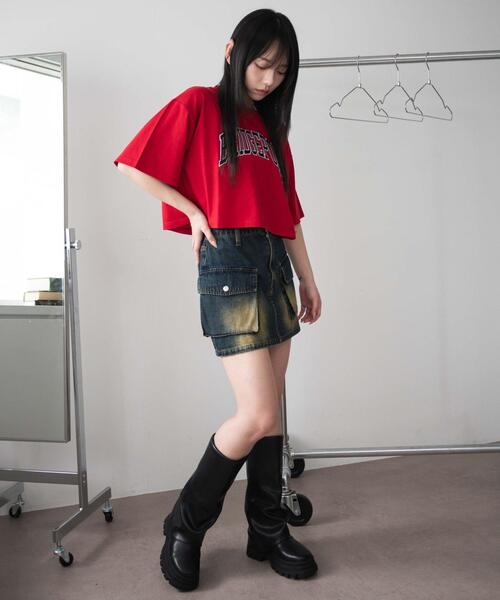 WEGO（ウィゴー）の「WEGO/ロゴショートT（Tシャツ/カットソー・レディース・ホワイト/ブラック/レッド・SMALL/MEDIUM）」の6枚目の写真