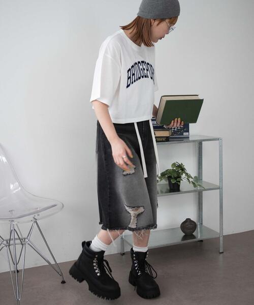 WEGO（ウィゴー）の「WEGO/ロゴショートT（Tシャツ/カットソー・レディース・ホワイト/ブラック/レッド・SMALL/MEDIUM）」の11枚目の写真