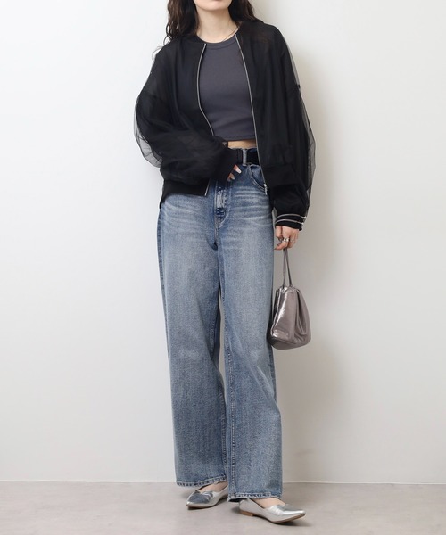 hunch（ハンチ）の「hunch チュール×シアーブルゾン（ブルゾン・レディース・グレー系その他/ブラック/グレイッシュベージュ/ベージュ系その他・FREE）」の22枚目の写真