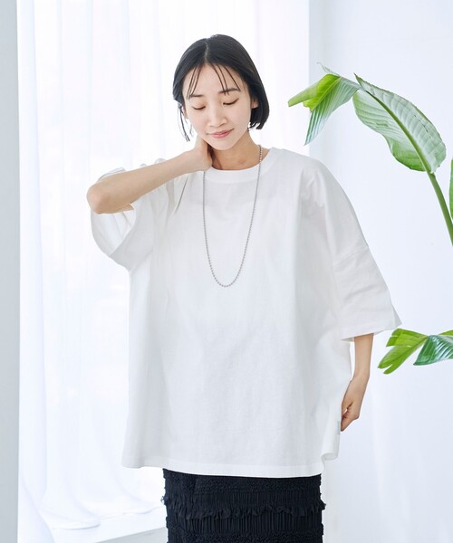coen(コーエン)の「SunnySports(サニースポーツ)別注ハートビッグTシャツ(Tシャツ/カットソー・レディース・ダークグレー/オフホワイト/ナチュラル・FREE)」の4枚目の写真