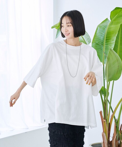 coen(コーエン)の「SunnySports(サニースポーツ)別注ハートビッグTシャツ(Tシャツ/カットソー・レディース・ダークグレー/オフホワイト/ナチュラル・FREE)」の5枚目の写真