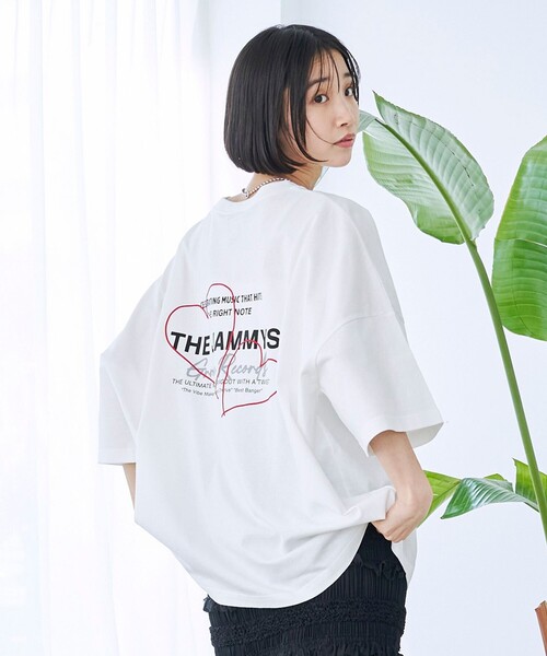 coen(コーエン)の「SunnySports(サニースポーツ)別注ハートビッグTシャツ(Tシャツ/カットソー・レディース・ダークグレー/オフホワイト/ナチュラル・FREE)」の6枚目の写真