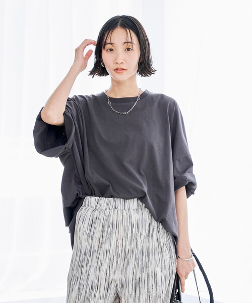coen(コーエン)の「SunnySports(サニースポーツ)別注ハートビッグTシャツ(Tシャツ/カットソー・レディース・ダークグレー/オフホワイト/ナチュラル・FREE)」の10枚目の写真