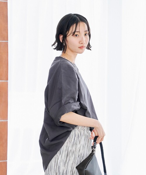 coen(コーエン)の「SunnySports(サニースポーツ)別注ハートビッグTシャツ(Tシャツ/カットソー・レディース・ダークグレー/オフホワイト/ナチュラル・FREE)」の11枚目の写真
