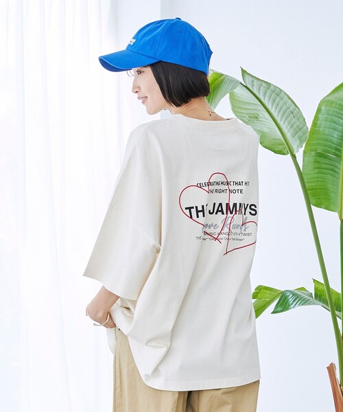 coen(コーエン)の「SunnySports(サニースポーツ)別注ハートビッグTシャツ(Tシャツ/カットソー・レディース・ダークグレー/オフホワイト/ナチュラル・FREE)」の18枚目の写真