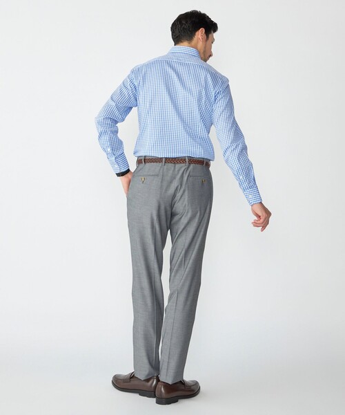 SHIPS（シップス）の「SHIPS: イタリアン ボタンダウン パナマ ギンガムチェック シャツ（ビジネスシャツ・メンズ・ネイビー/スカイブルー・38/39/40/41/37/42）」の11枚目の写真