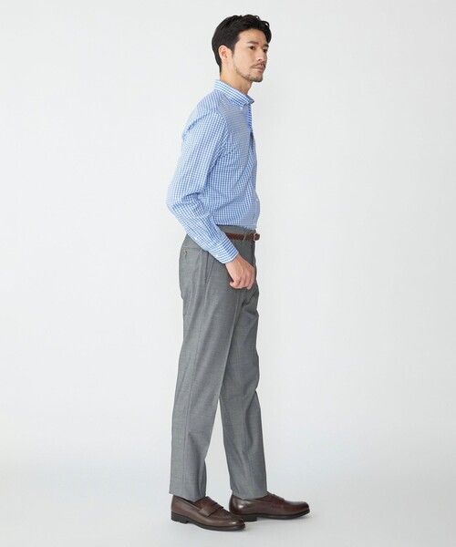 SHIPS（シップス）の「SHIPS: イタリアン ボタンダウン パナマ ギンガムチェック シャツ（ビジネスシャツ・メンズ・ネイビー/スカイブルー・38/39/40/41/37/42）」の12枚目の写真