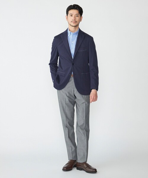 SHIPS（シップス）の「SHIPS: イタリアン ボタンダウン パナマ ギンガムチェック シャツ（ビジネスシャツ・メンズ・ネイビー/スカイブルー・38/39/40/41/37/42）」の14枚目の写真