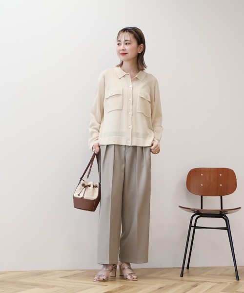 AMERICAN HOLIC(アメリカンホリック)の「シアー襟付きカーディガン(カーディガン/ボレロ・レディース・ブラック/ピンク系その他3/ホワイト系その他2/ライトブルー・L/M)」の9枚目の写真