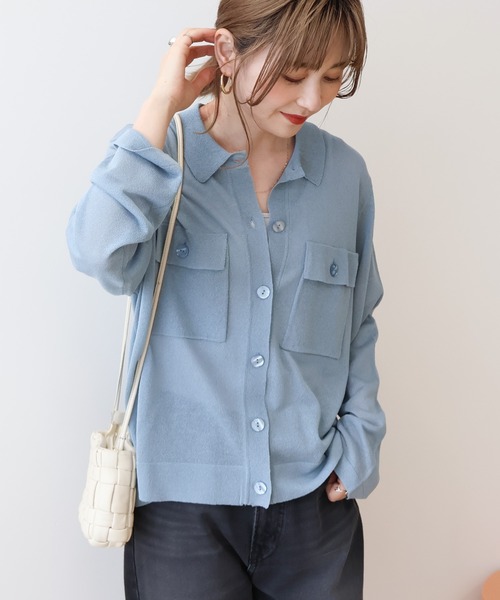 AMERICAN HOLIC(アメリカンホリック)の「シアー襟付きカーディガン(カーディガン/ボレロ・レディース・ブラック/ピンク系その他3/ホワイト系その他2/ライトブルー・L/M)」の16枚目の写真