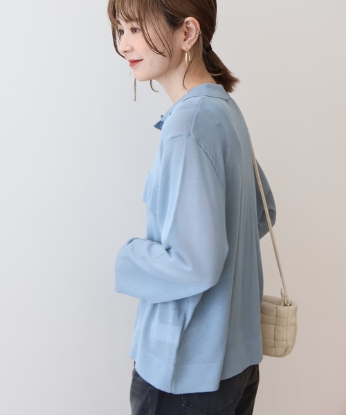 AMERICAN HOLIC(アメリカンホリック)の「シアー襟付きカーディガン(カーディガン/ボレロ・レディース・ブラック/ピンク系その他3/ホワイト系その他2/ライトブルー・L/M)」の17枚目の写真