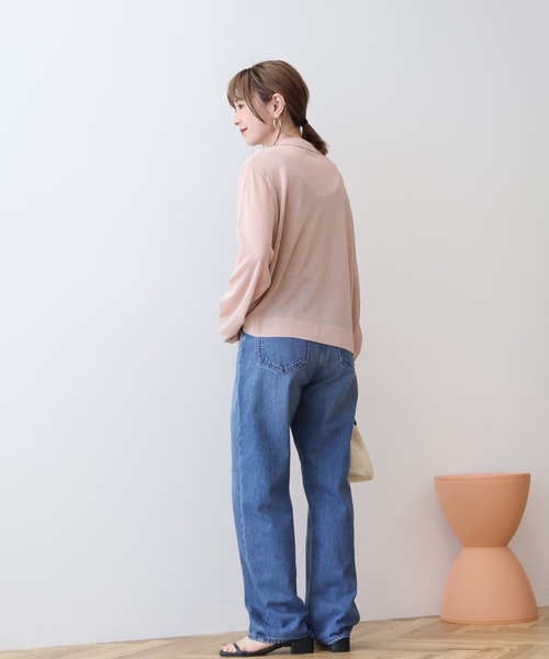 AMERICAN HOLIC(アメリカンホリック)の「シアー襟付きカーディガン(カーディガン/ボレロ・レディース・ブラック/ピンク系その他3/ホワイト系その他2/ライトブルー・L/M)」の10枚目の写真