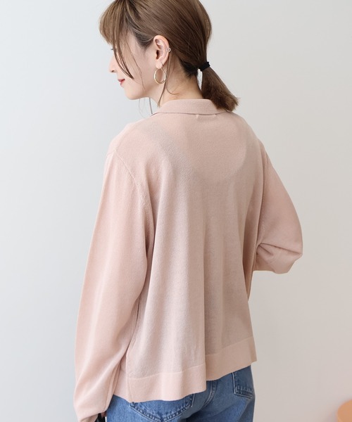 AMERICAN HOLIC(アメリカンホリック)の「シアー襟付きカーディガン(カーディガン/ボレロ・レディース・ブラック/ピンク系その他3/ホワイト系その他2/ライトブルー・L/M)」の12枚目の写真