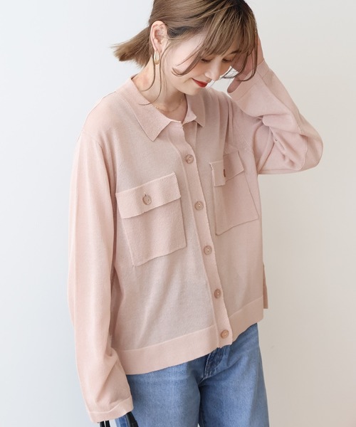 AMERICAN HOLIC(アメリカンホリック)の「シアー襟付きカーディガン(カーディガン/ボレロ・レディース・ブラック/ピンク系その他3/ホワイト系その他2/ライトブルー・L/M)」の13枚目の写真