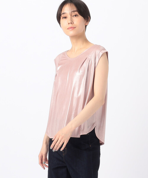K.T KIYOKO TAKASE（キヨコタカセ）の「箔スムース デザインタンクトップ（タンクトップ・レディース・ピンクゴールド・9号）」の5枚目の写真