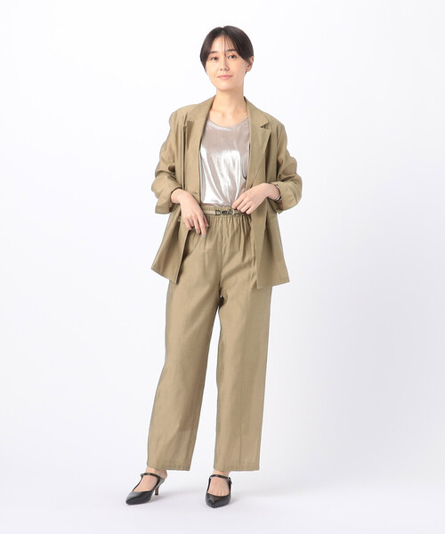 K.T KIYOKO TAKASE（キヨコタカセ）の「箔スムース デザインタンクトップ（タンクトップ・レディース・ピンクゴールド・9号）」の6枚目の写真