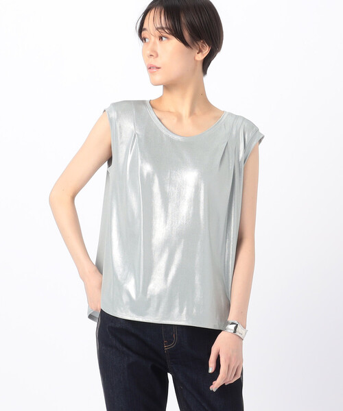 K.T KIYOKO TAKASE（キヨコタカセ）の「箔スムース デザインタンクトップ（タンクトップ・レディース・ピンクゴールド・9号）」の11枚目の写真