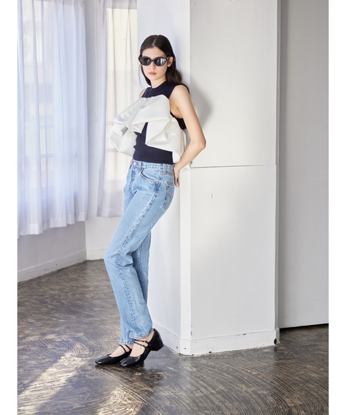 etre loin（エトルワン）の「Voluminous frill knit top（ニット/セーター・レディース・ブラック/ホワイト/ネイビー・M）」の18枚目の写真