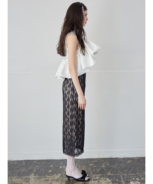 etre loin（エトルワン）の「Voluminous frill knit top（ニット/セーター・レディース・ブラック/ホワイト/ネイビー・M）」の16枚目の写真