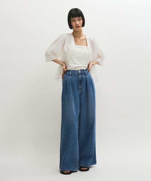 WEB限定】パフスリーブギャザーブラウス（シャツ/ブラウス）｜ADAM ET