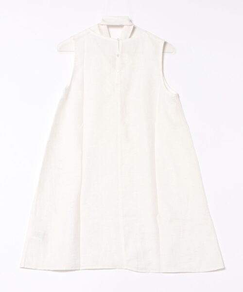 STYLEBLOCK（スタイルブロック）の「リネンタッチタイ付きチュニックブラウス（シャツ/ブラウス・レディース・ブラック/ホワイト/テラコッタ・M）」の4枚目の写真