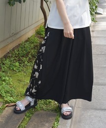 axes femme | サイド柄切替ワイドパンツ(その他パンツ)