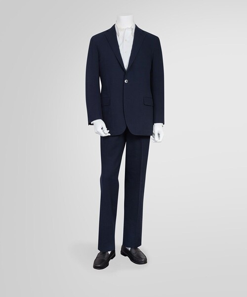 BROOKS BROTHERS(ブルックスブラザーズ)の「スーピマコットン シアサッカー 段返り3釦 アンコンジャケット Traditional(テーラードジャケット・メンズ・ネイビー・LARGE/MEDIUM/SMALL)」の6枚目の写真